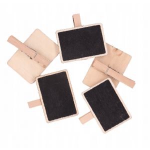 Klamerka drewniana z tablicą do kredy 5x3.5cm, 1szt